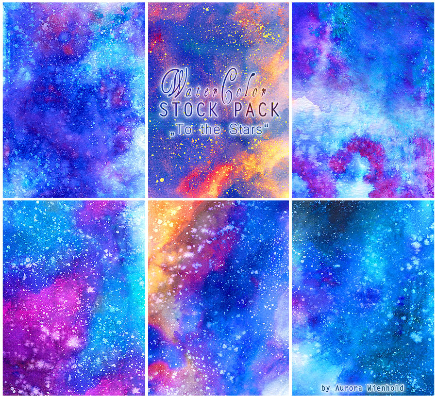 To the Stars - WATERCOLOR STOCK PACK by RoryonaRainbow
