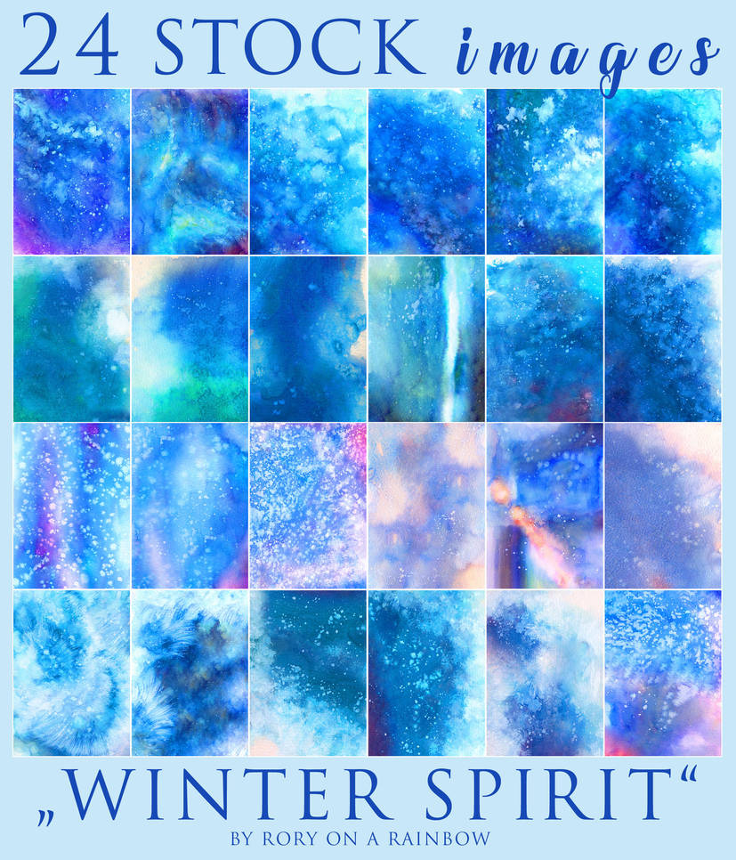 BIG WATERCOLOR STOCK PACK - Winter Spirit by RoryonaRainbow
