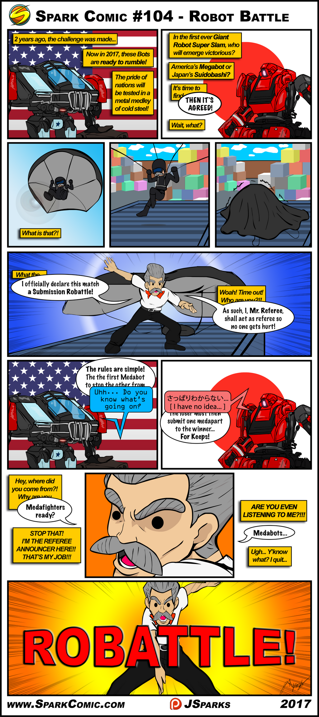 Spark Comic #104 - Robot Battle by SuperSparkplug