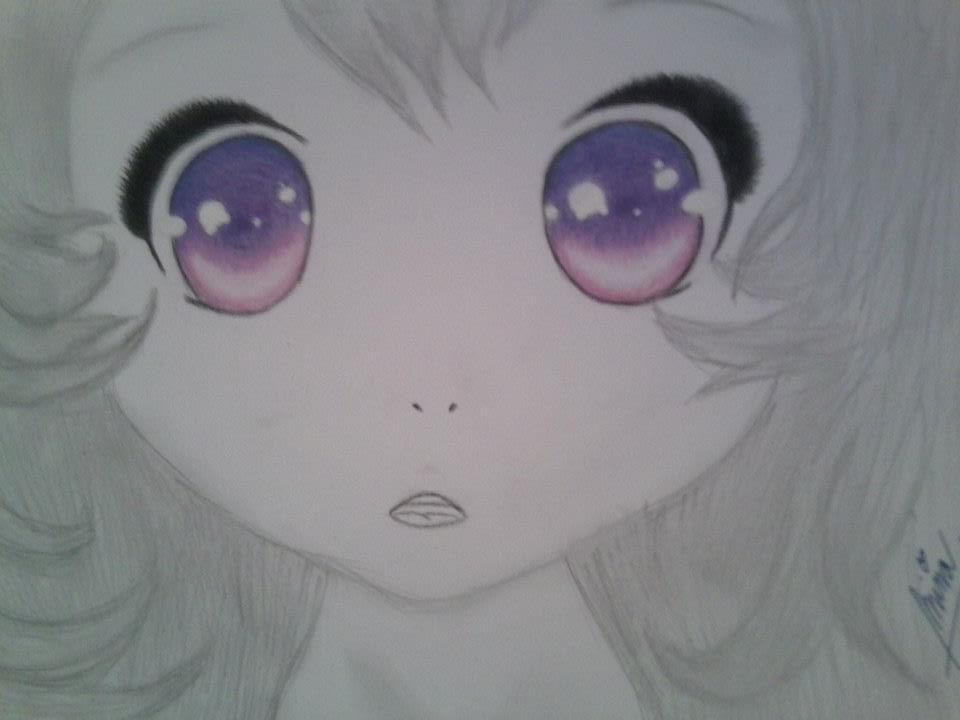 Anime Girl With Galaxy Eyes By Miinasan On Deviantart