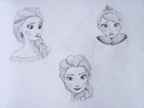 Elsa Sketchdump 3 by TheFixerUpper