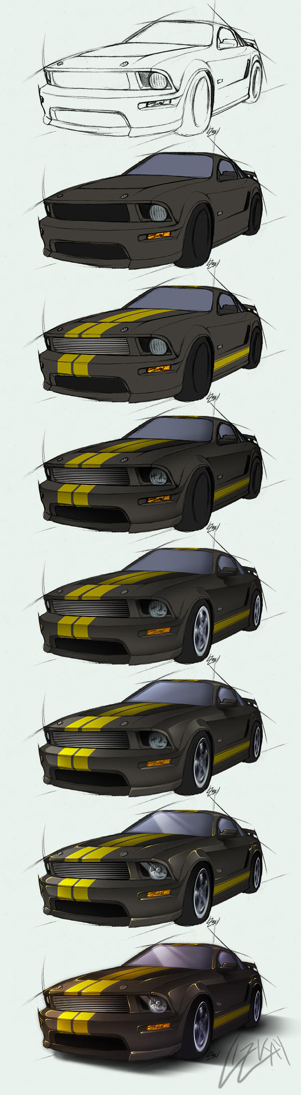 Mustang Shelby GT-H - Steps by Lizkay