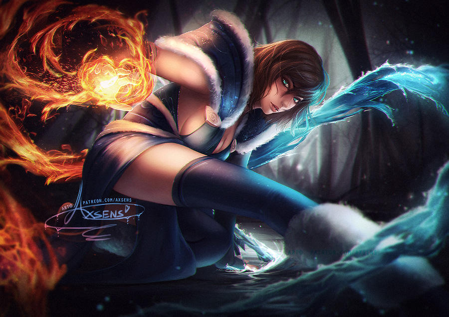 Older Short Haired Korra.nsfw opt. by Axsens