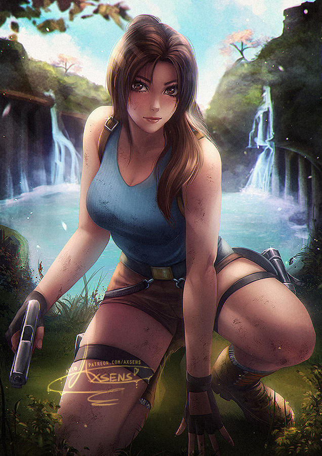 Lara Croft .nsfw opt. by Axsens