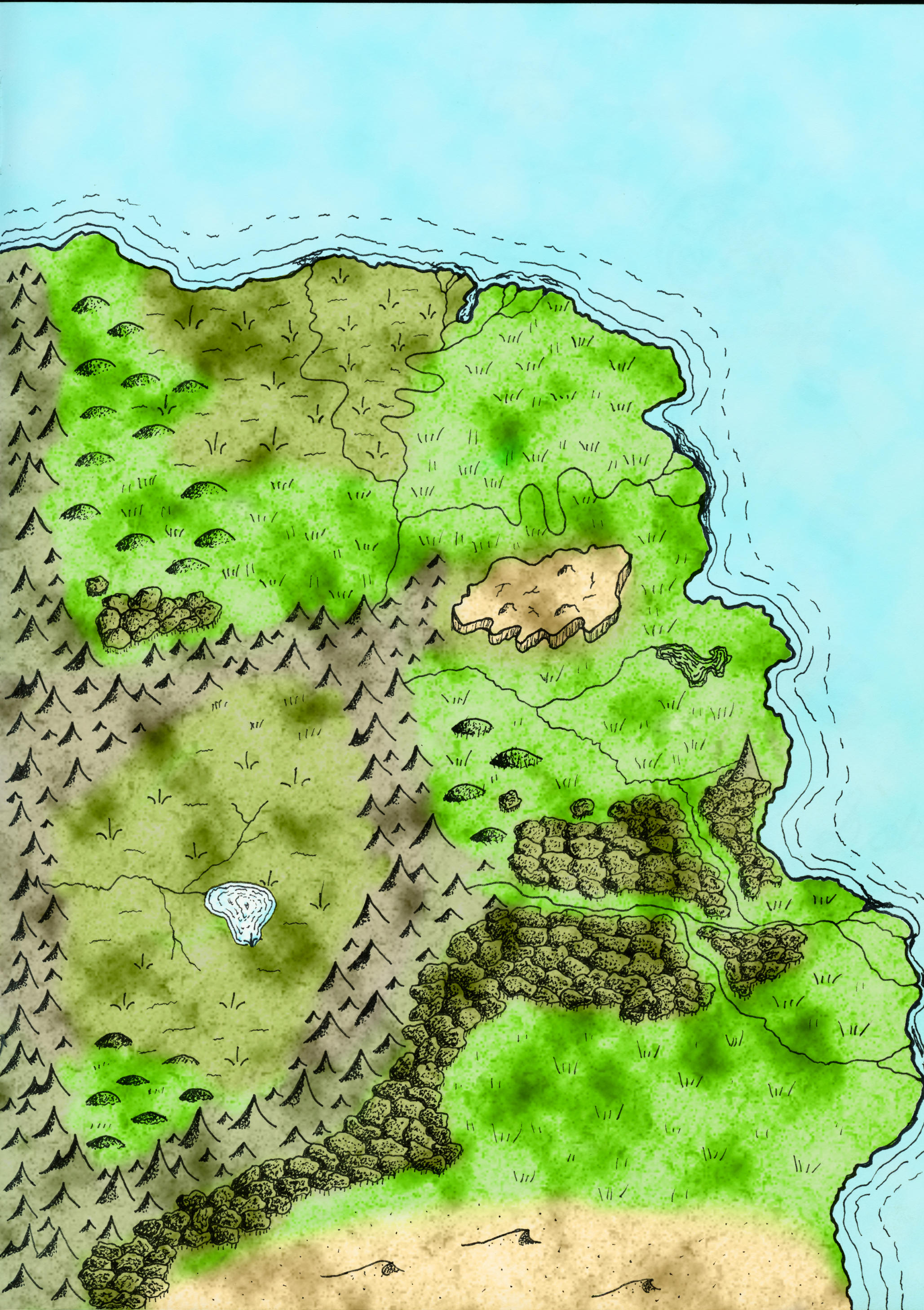 Classic Fantasy Map by Anarisis