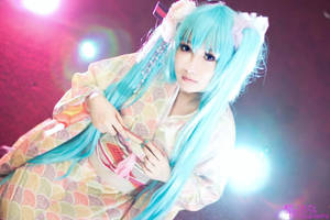 hatsune miku kimono ver by keykoangel