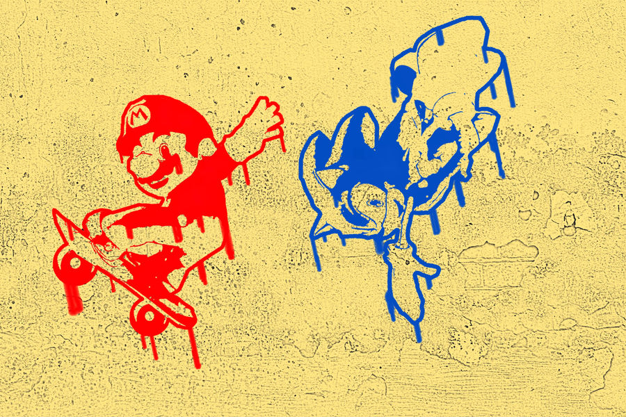 Mario + Sonic an the X-Games by SuperAshBro