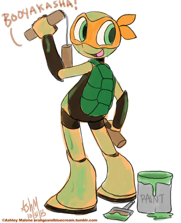 Olive as Michealangelo by Orangeandbluecream