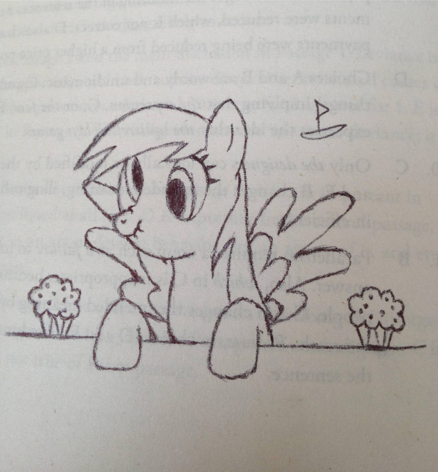 Derpy Hanging With Her Muffins Sketch by CaptainBoat