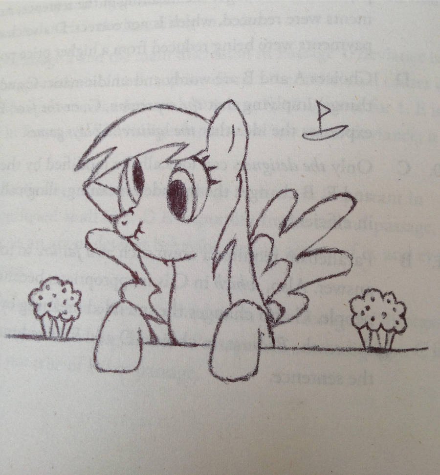 Derpy Hanging With Her Muffins Sketch by CaptainBoat