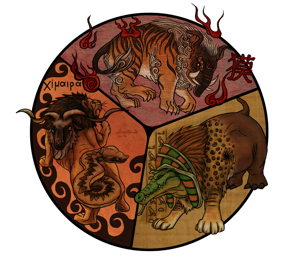 Mythological Hybrids - Baku, Ammit and Chimera by Dark ...