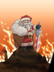 Chibi Battle Claus by Chadwick-J-Coleman