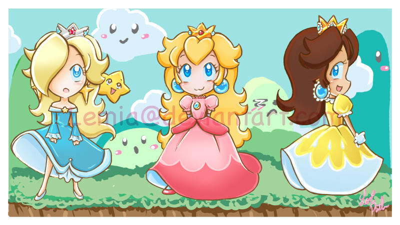 Super Mario Girls by LemiaCrescent