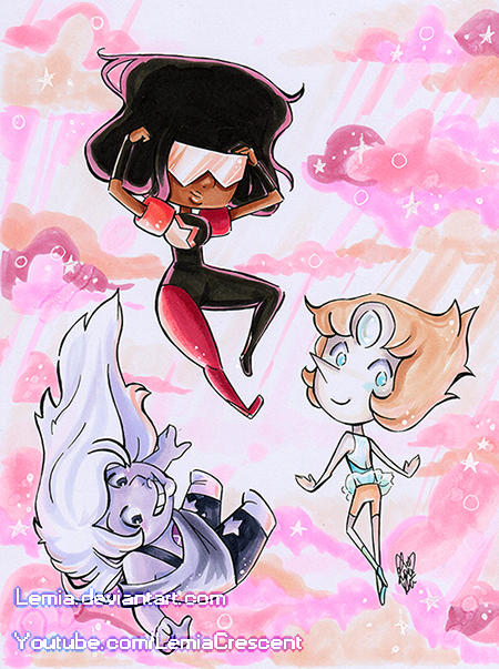 The Chibi Crystal Gems by LemiaCrescent