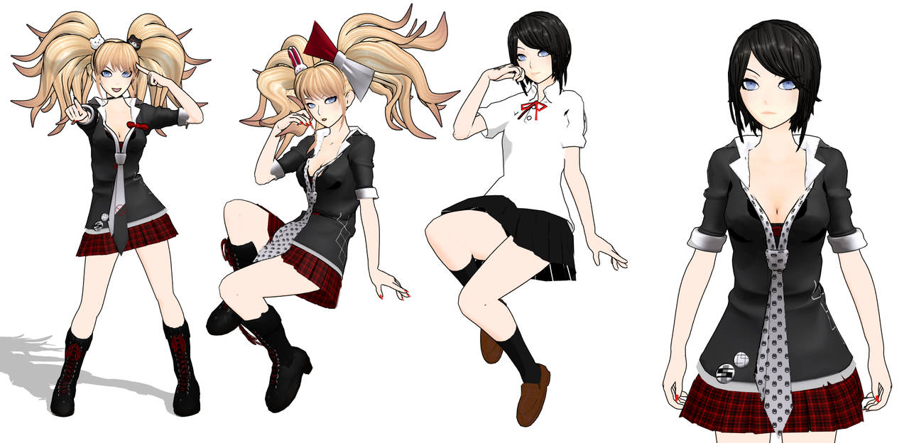 MMD DL - Junko Enoshima and Mukuro Ikusaba by Koinu-Yukina