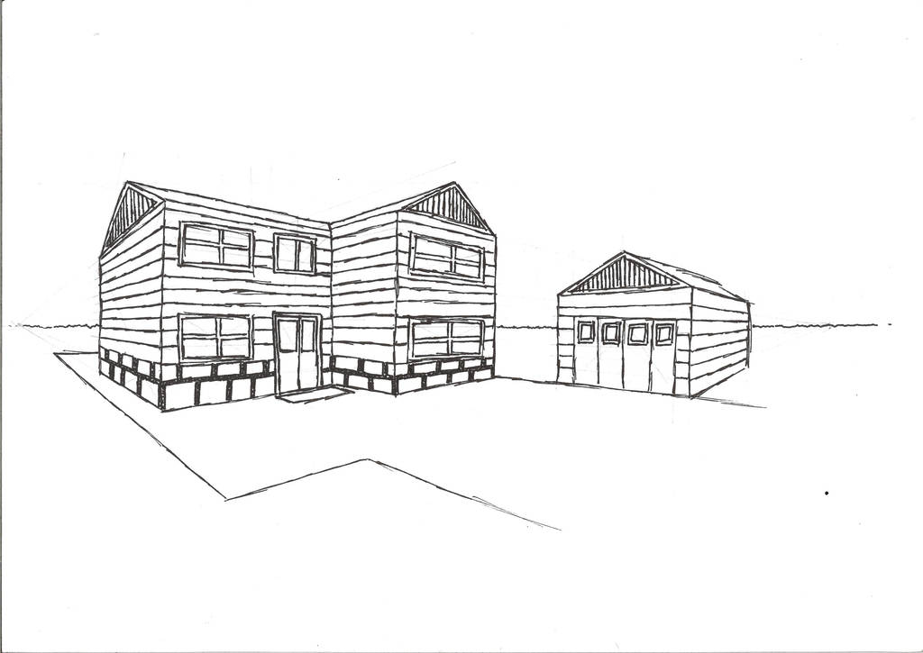Two-Point Perspective Sketch by Blackdogti