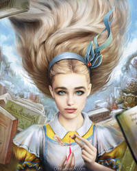 Alice in Wonderland, Portrait by OmriKoresh