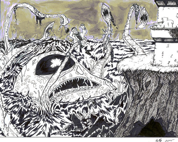 Sea Monster Blues by WesleyCraigGreen
