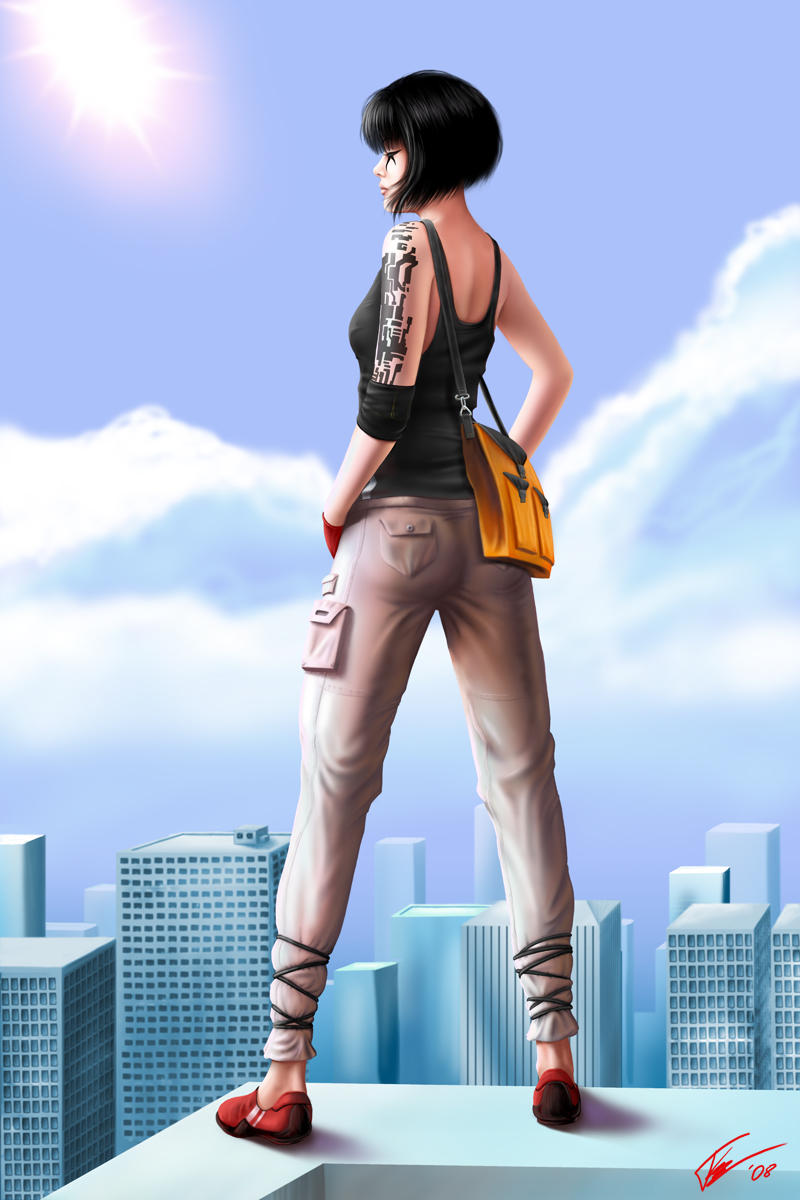 On the Edge -Mirror's Edge- by EvilFlesh