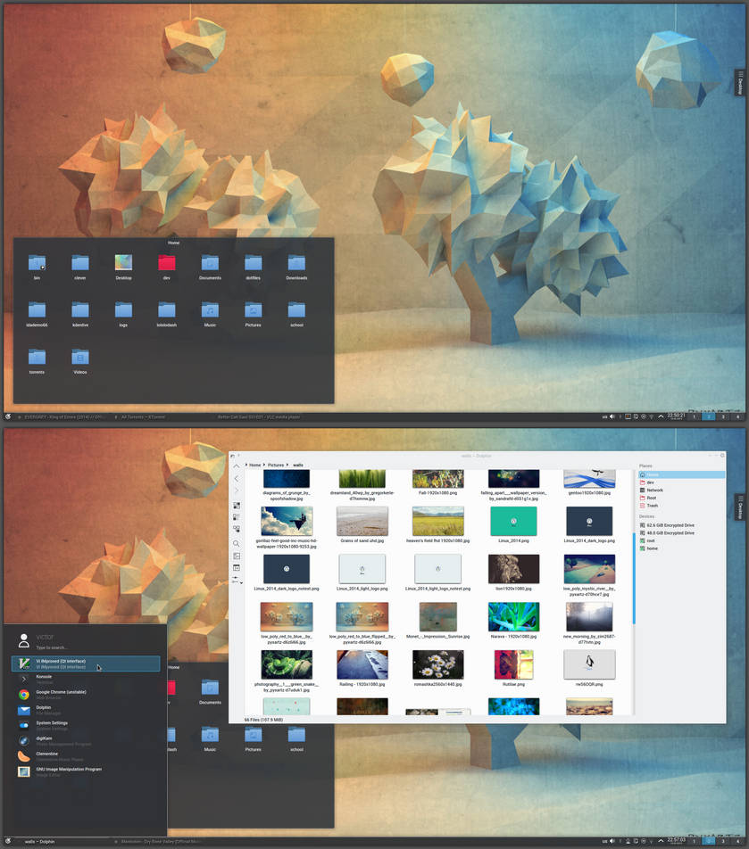 Low Poly ArchLinux KDE 5 by printesoi