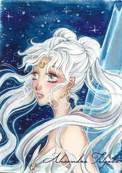 ACEO #02 - Sailor Moon, Queen Serenity by AlexaFV