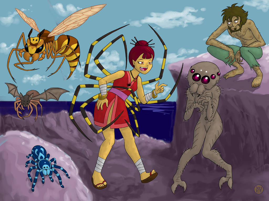 Things That Are Spiders - part 1 by Kairu-Hakubi