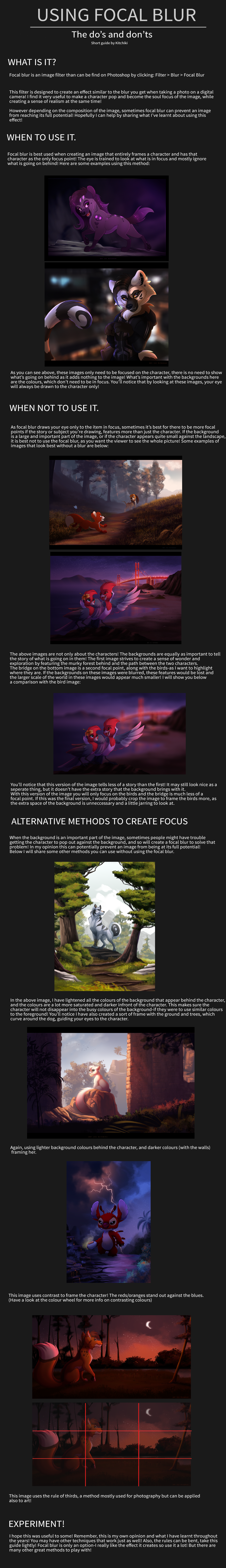 Using Focal Blur Effectively -TUTORIAL- by Kitchiki