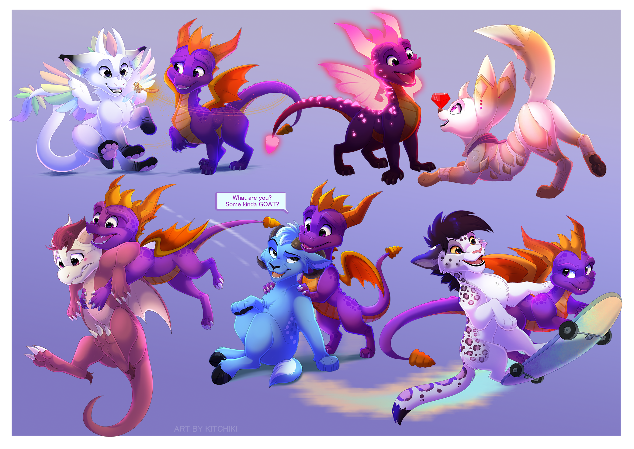 YOUR OC MEETS SPYRO -YCH Auction- (OPEN!!) by Kitchiki on DeviantArt