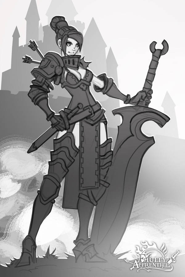 Faulty Apprentice: Sword Instructor sketch by dinmoney