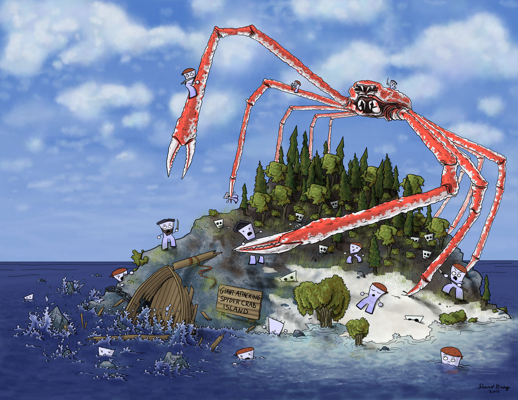 Attacking Spider Crab Island by Vorgus