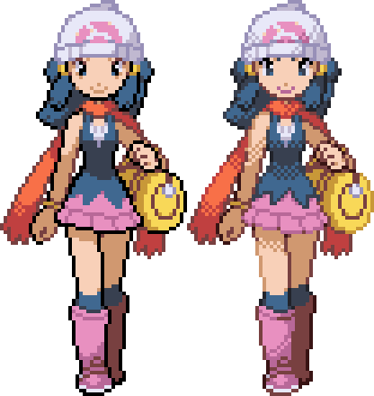 Edit of Dawn's Intro Sprite from Pokmon Diamond and Pearl Versions