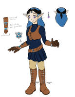 Aji new outfit pleated blue by aachi-chan