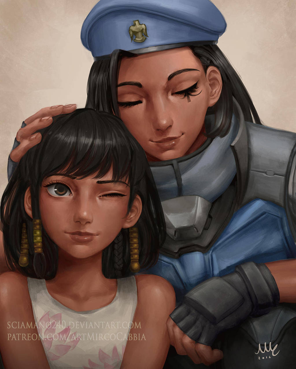 Fareeha and Ana Amari - Overwatch by Sciamano240
