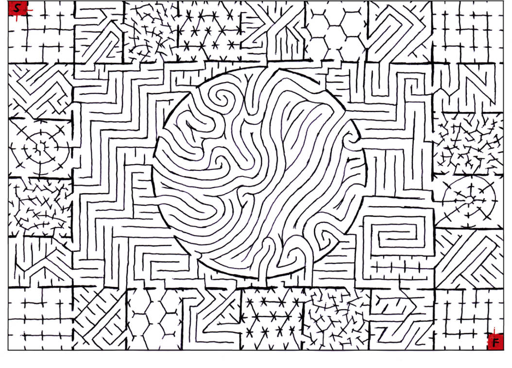 Maze 119 patchwork bowl of spaghetti by Nebagram on DeviantArt