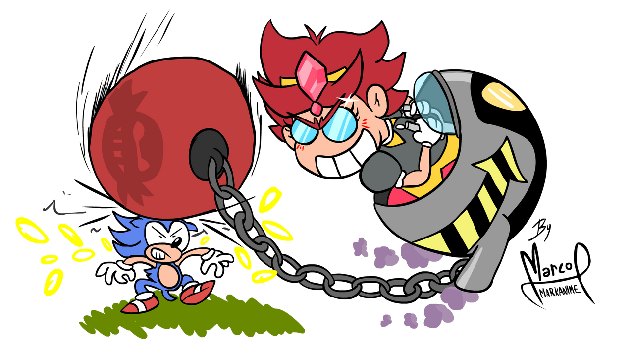 Eggette Vs Sonic by MarKAnime