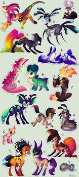 Lots of free adoptables - CLOSED by Roxalew