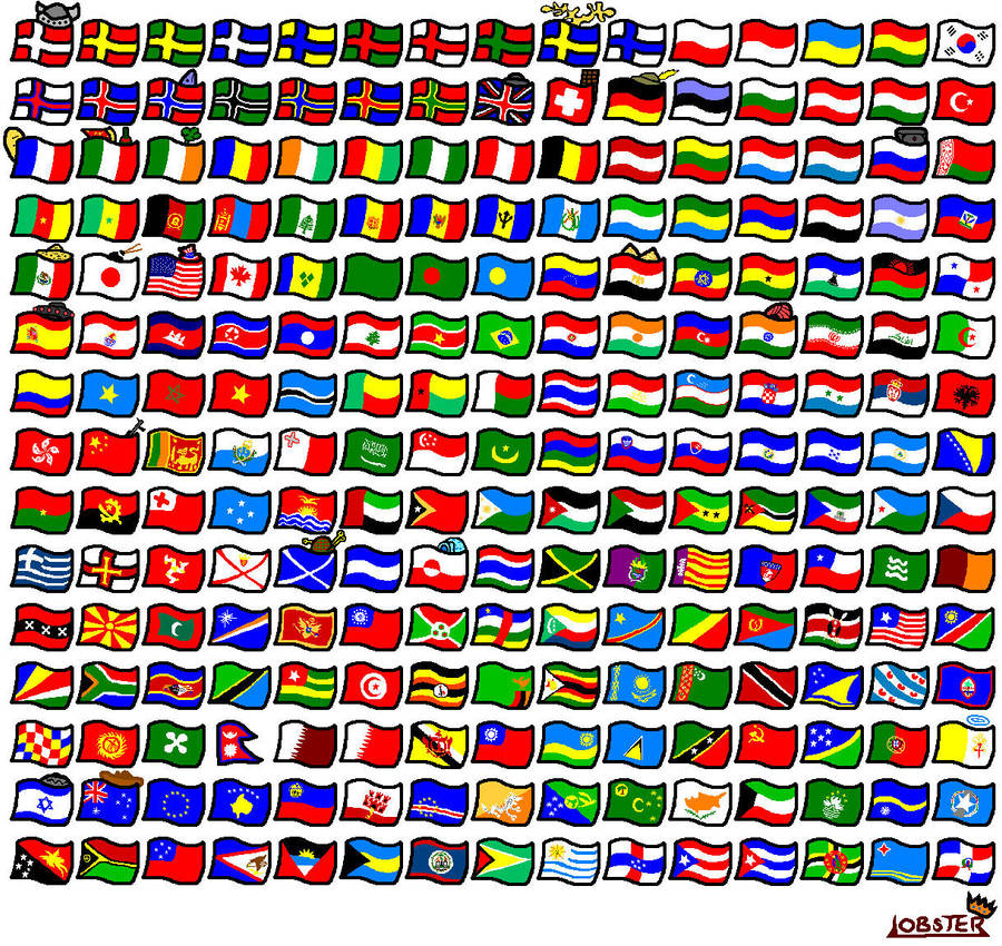 225 world flags by Lobsterprince