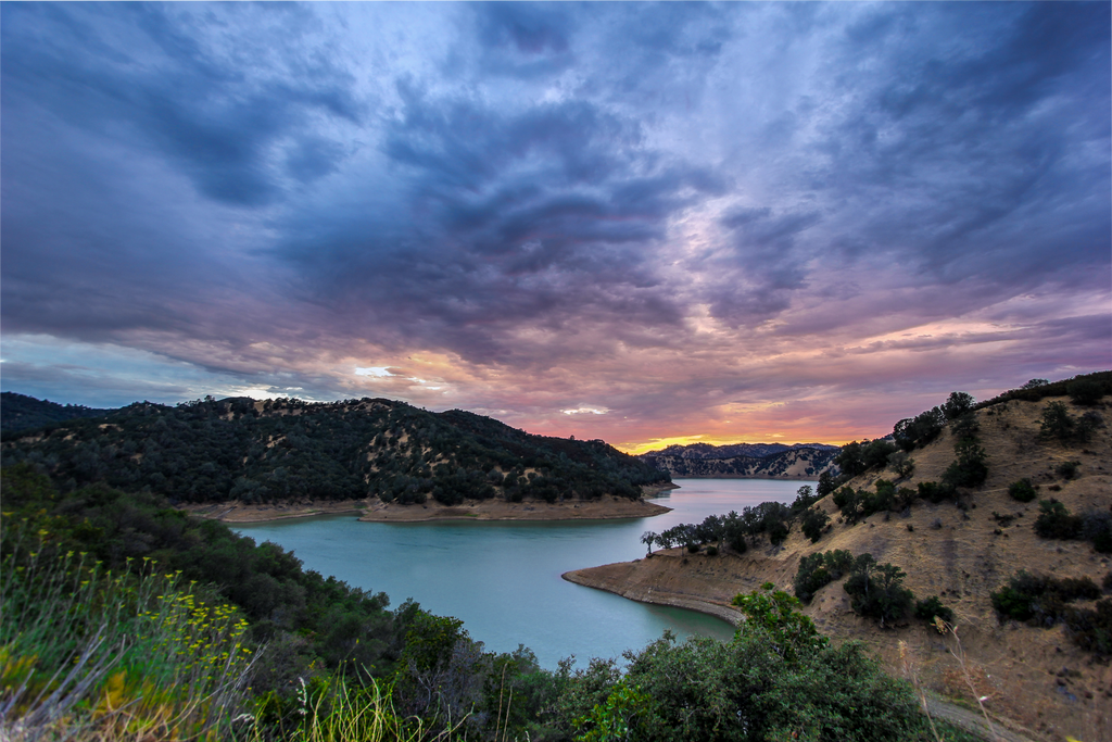 Dramatic Sunset Over Lake Berryessa, CA by gidatola