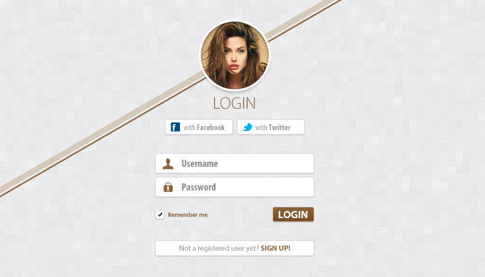 Simple Clean Login Free PSD by victorsosea