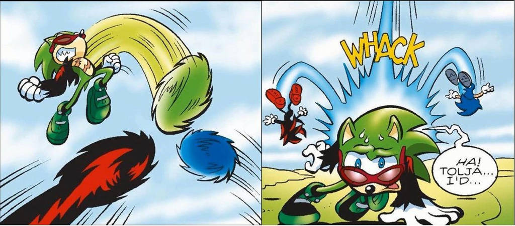 Scourge beats Sonic and Shadow by FoxAffliction Scourge beats Sonic and Shadow by FoxAffliction