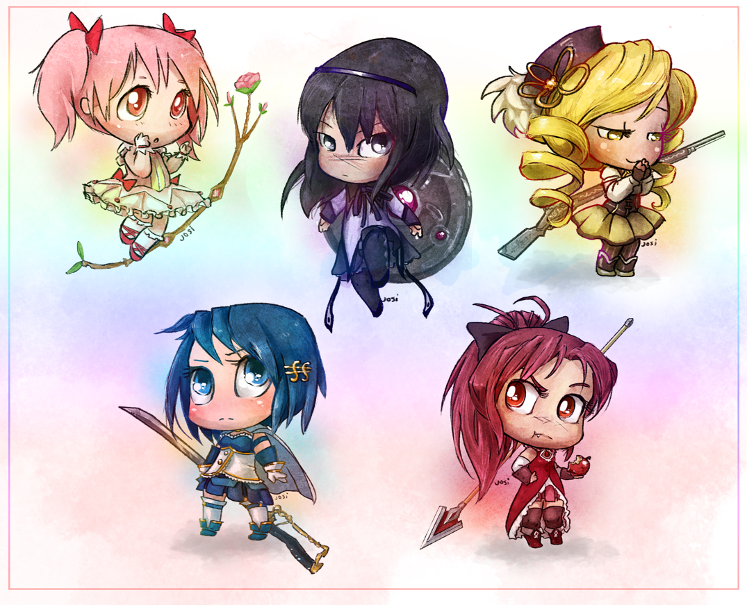 Puella Magi Madoka Magica: Chibi keychain art by josikaea