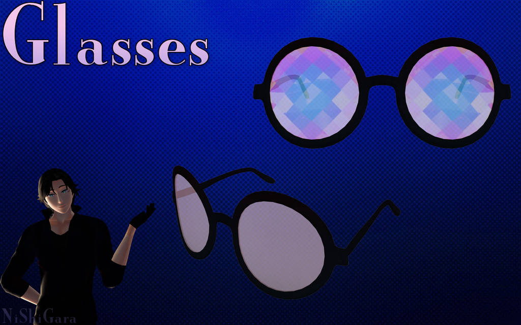 MMD Round glasses DL by NiShiGara on DeviantArt