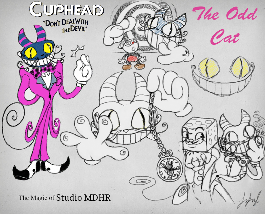 Cuphead OC: The Odd Cat by fnafmangl on DeviantArt