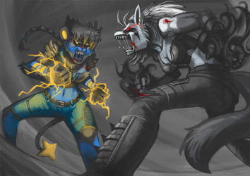 Poke Fist Fight by bittenhard