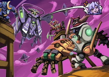 Solatorobo Battle Royale by bittenhard