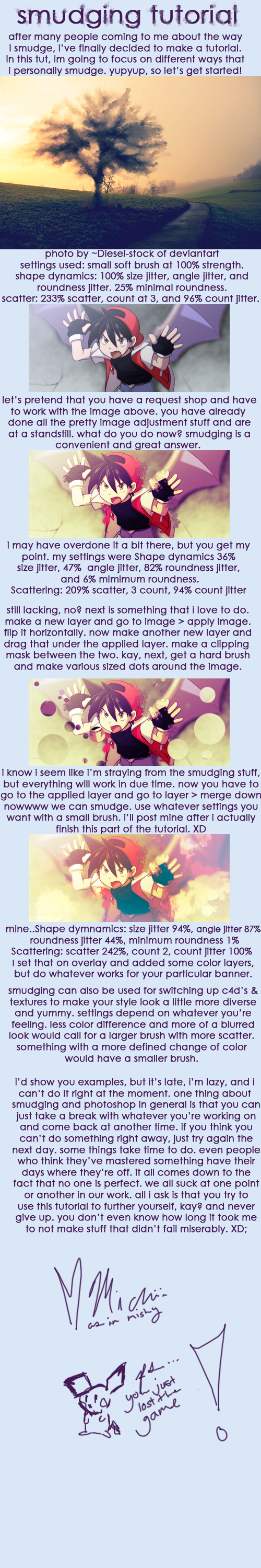 smudging tutorial by Michips