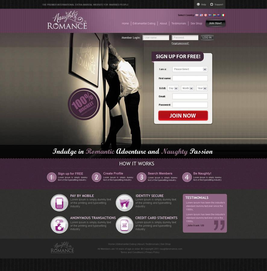 Naughty Romance Adult Dating Site by cherrydavinci on DeviantArt