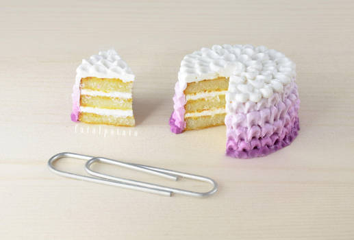 1:12 fake cake of violet and buttercream by FatalPotato