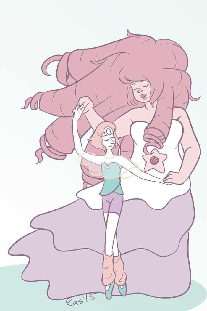 This last Saturday's prompt was "dance" so I drew Rose and Pearl dancing!