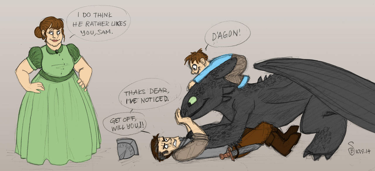 Vimes meets Toothless by artsytarts
